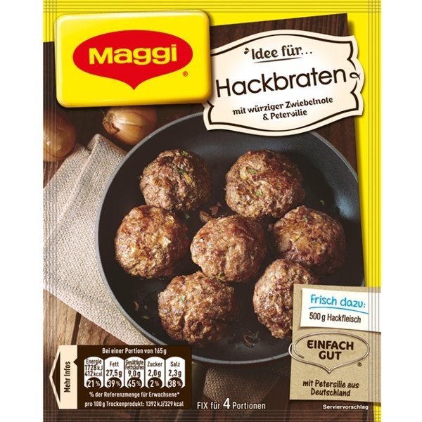 Maggi Hackbraten Meatloaf With Tasty Onion Flavor Parsley Hoyer Imports